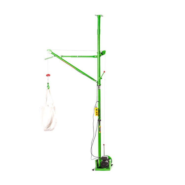 Byggkran med en kolumn inomhus